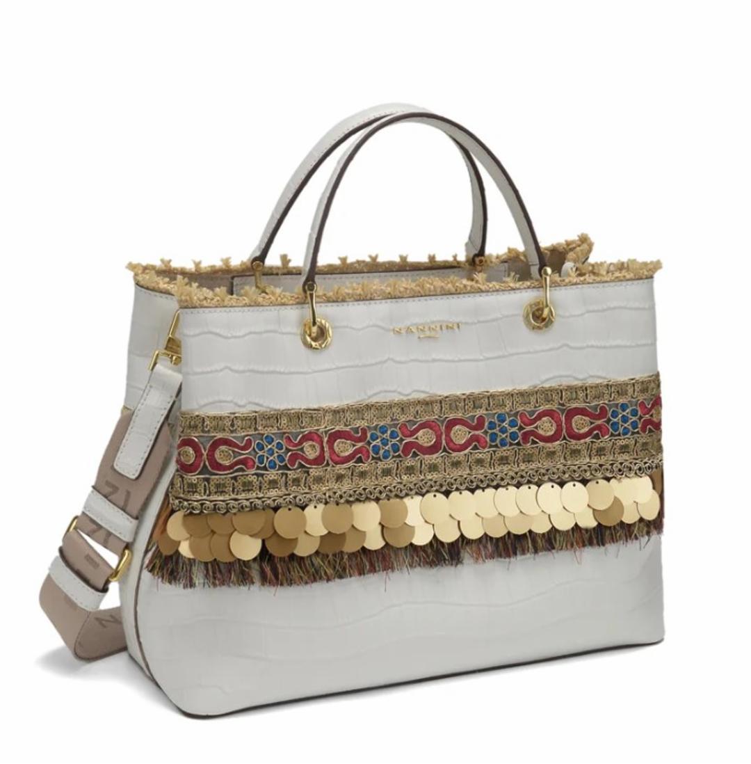 18528 BORSA A MANO Nannini Bianco 0000000713