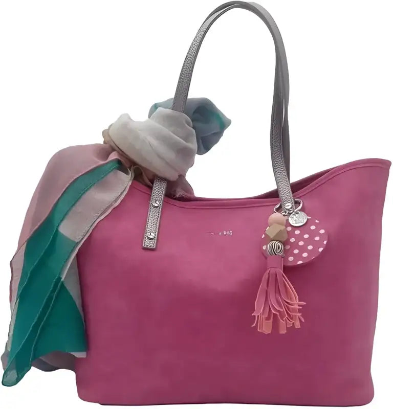 Borsa shopping Fucsia Taglia Unica