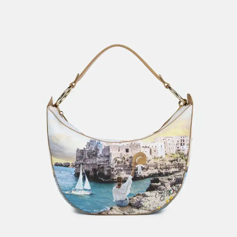 Borsa Tracolla Mezzaluna Polignano Coast Taglia Unica