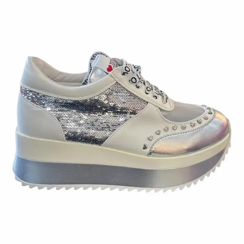 N1 SNEAKERS Love To Love Argento 0000000509 - 35 / Argento - SNEAKERS