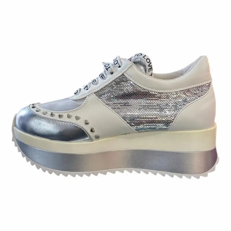 N1 SNEAKERS Love To Love Argento 0000000509 - 35 / Argento - SNEAKERS