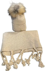 Sciarpa Mixed Cashmire Beige Taglia Unica