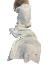 Sciarpa Mixed Cashmire Bianco Taglia Unica