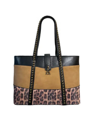 Shopping Mathilde Beige Nero Leopoardato Taglia Unica