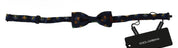 Blue Flags 100% Silk Adjustable Neck Papillon Men Bow Tie