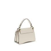 Beige Calf Leather Bos Taurus Shoulder Bag