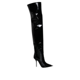 Black Leather Over The Knee