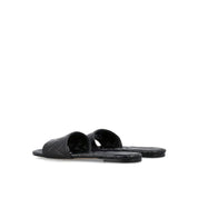 Black Lamb Leather Mules