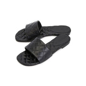 Black Lamb Leather Mules