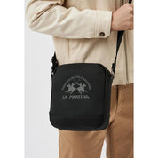 Black Polyethylene Crossbody Bag