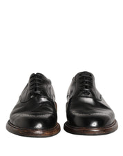 Dolce & Gabbana Black Calfskin Leather Oxford Dress Shoes Dolce & Gabbana
