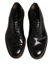 Dolce & Gabbana Black Calfskin Leather Oxford Dress Shoes Dolce & Gabbana