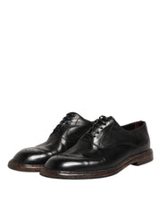Dolce & Gabbana Black Calfskin Leather Oxford Dress Shoes Dolce & Gabbana