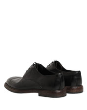 Dolce & Gabbana Black Calfskin Leather Oxford Dress Shoes Dolce & Gabbana