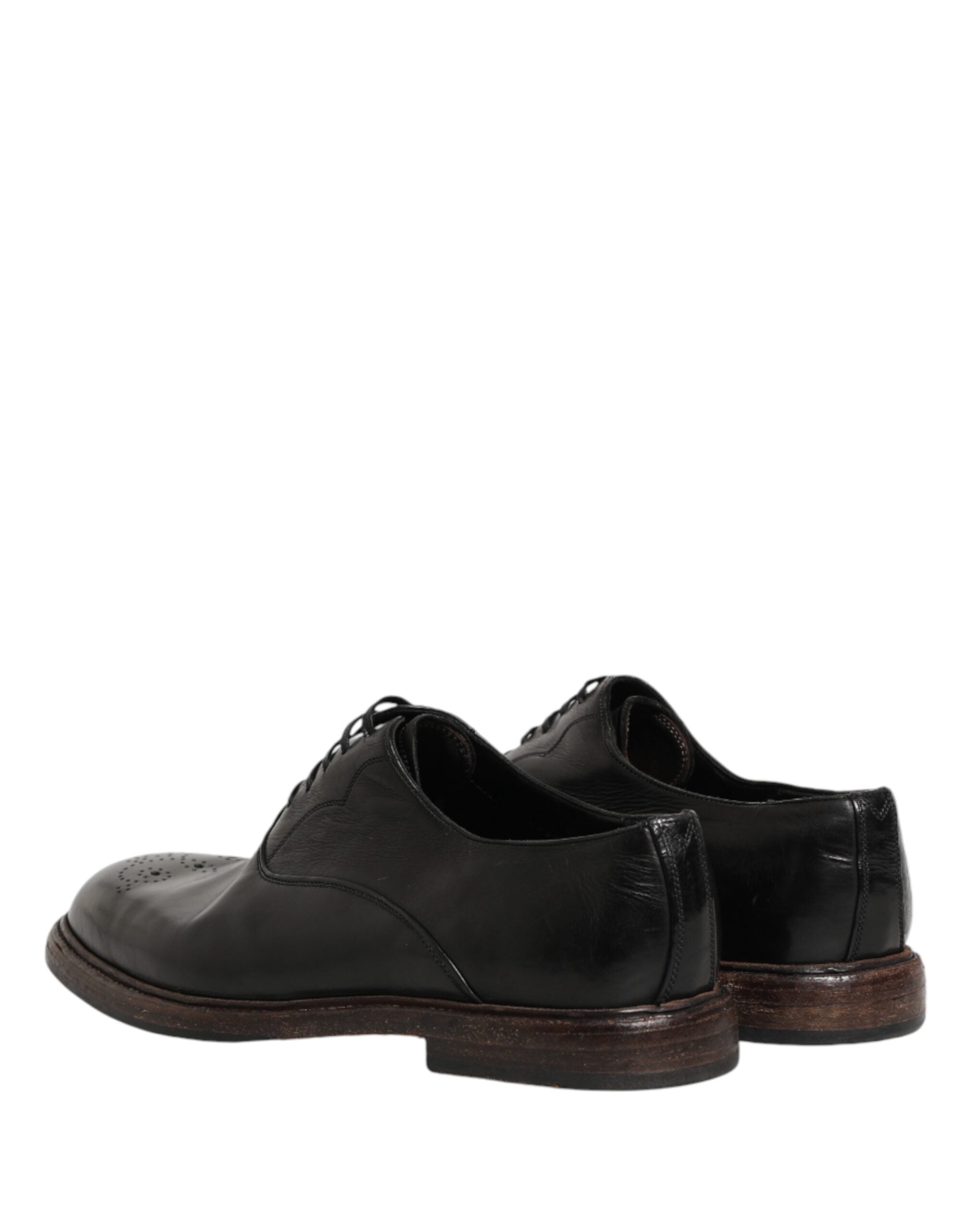 Dolce & Gabbana Black Calfskin Leather Oxford Dress Shoes Dolce & Gabbana