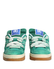 Green Suede New Roma Low Top Sneakers Shoes