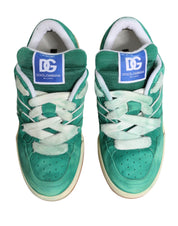 Green Suede New Roma Low Top Sneakers Shoes