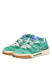Green Suede New Roma Low Top Sneakers Shoes