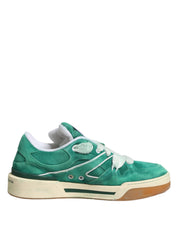 Green Suede New Roma Low Top Sneakers Shoes