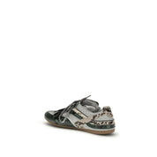 Gray Recycled Polyester Athletic Sneakers