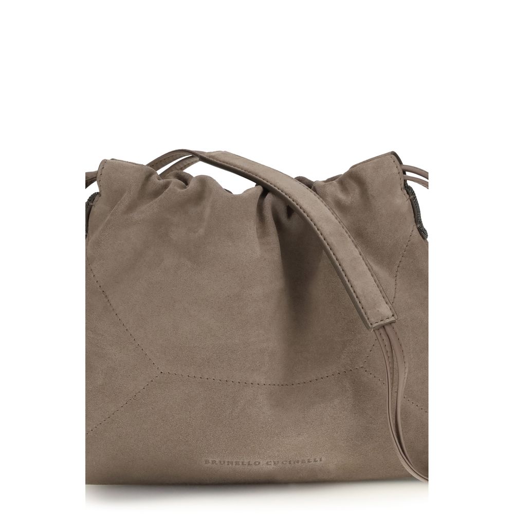 Beige Calf Leather Bos Taurus Shoulder Bag