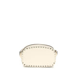 Beige Calf Leather Bos Taurus Shoulder Bag