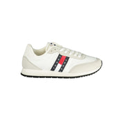 White Polyurethane Men Sneaker