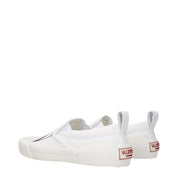 Valentino Garavani White Fabric Slip-On Loafers