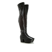Prada Black Calfskin Over The Knee