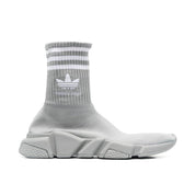 BALENCIAGA X ADIDAS Gray Nylon Athletic Sneakers
