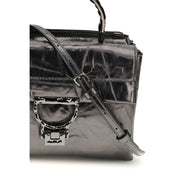 Black Calf Leather Bos Taurus Handbag