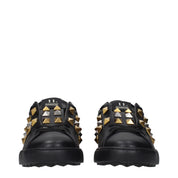Black Leather Sneakers