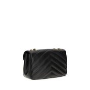 Saint Laurent Black Lamb Ovis Aries Aries Shoulder Bag