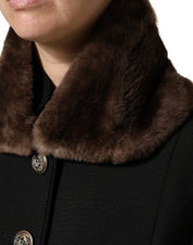Brown Fur Shoulder Collar Neck Wrap 60cm x 14cm Scarf