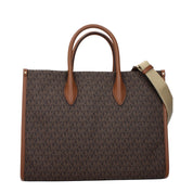 Brown Fabric Handbag