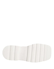 White Leather Chunky Sole Derby Shoes