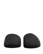 Anthracite Wool Cashmere Quilted Slippers Shoes