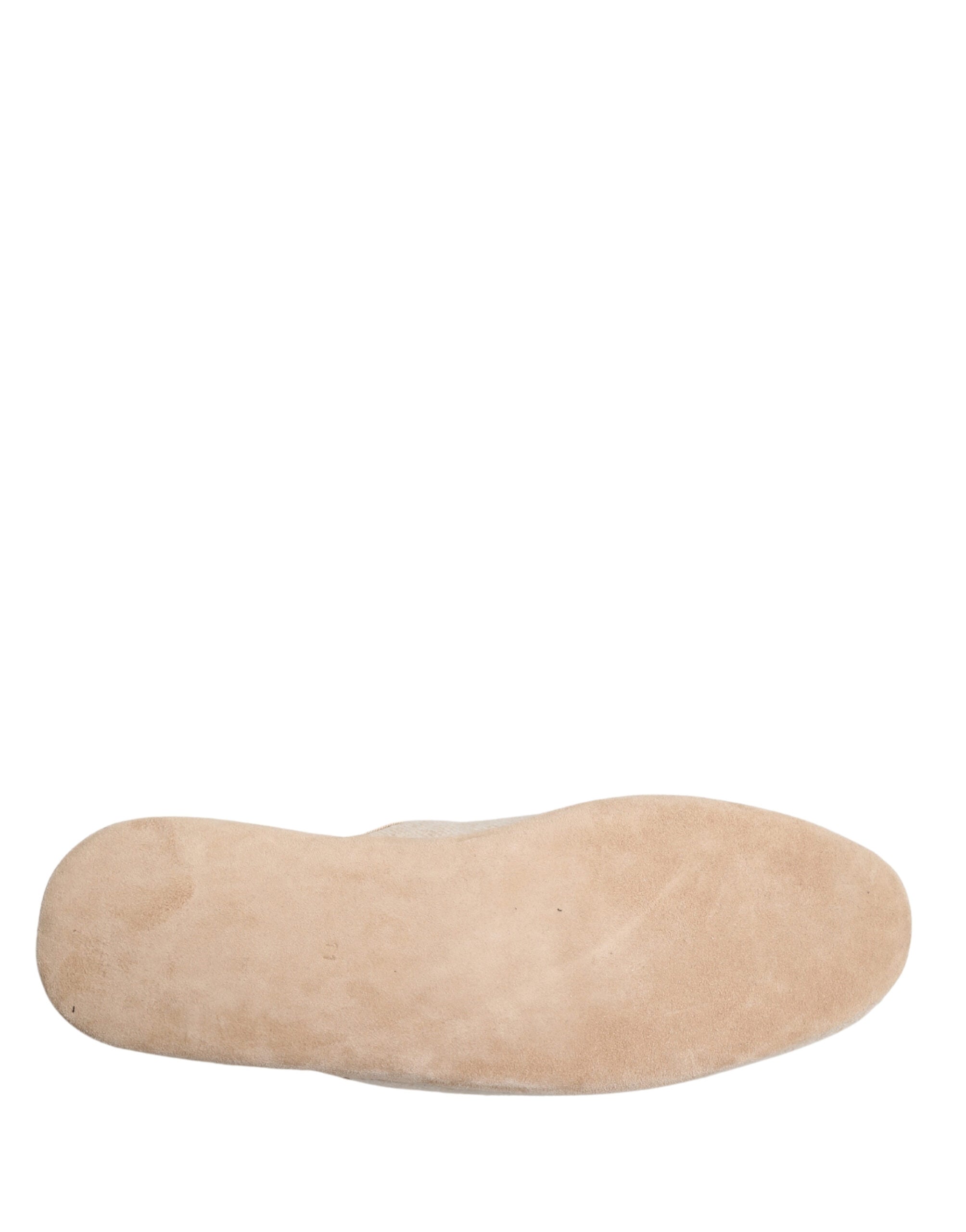 Dolce & Gabbana Beige Shetland Wool Red Quilted Slippers Shoes Dolce & Gabbana
