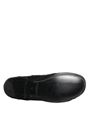 Men Black Riccio Shearling Dress Derby Shoes