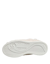 White Shearling Fur Bianco Low Top Sneakers Shoes