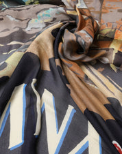 Multicolor Taormina Modal Shawl 130cm x 130cm  Men Scarf