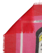 Dolce & Gabbana Pink DG Amore Print Neck Square Shawl 140cm x 140cm Scarf Dolce & Gabbana