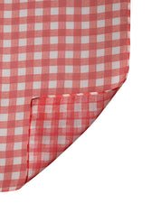 White Red Check Silk Wrap Foulard 140cm x 136cm Scarf