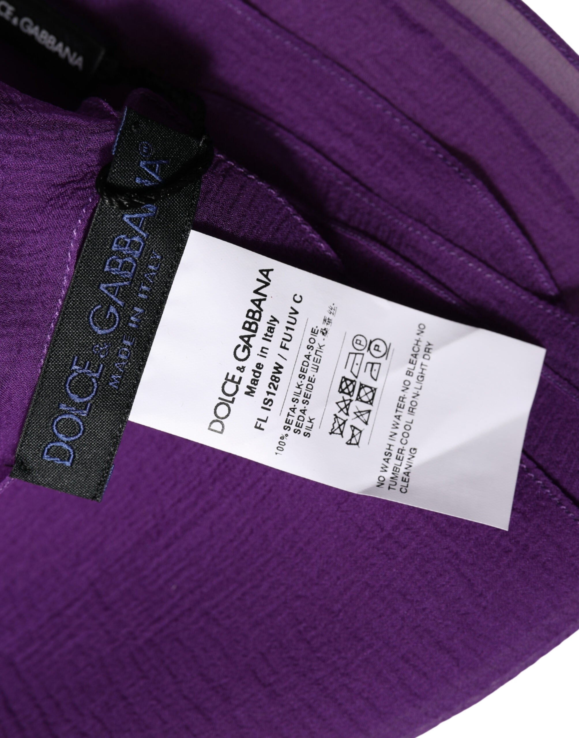 Dolce & Gabbana Purple Silk Neck Wrap Shawl Stole 200cm x 134cm Scarf Dolce & Gabbana