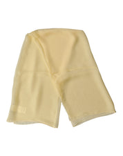 Dolce & Gabbana Light Yellow Silk Wrap Shawl Foulard 100cm x 99cm  Scarf