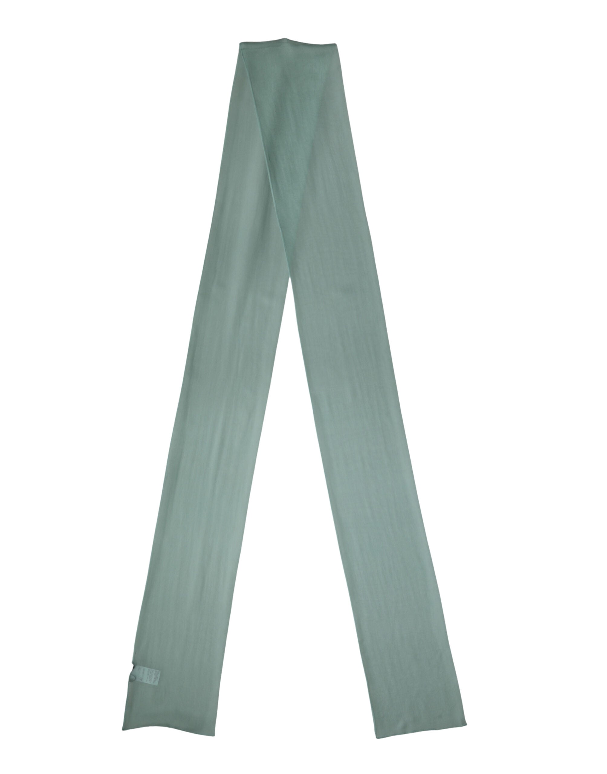 Dolce & Gabbana Teal Silk Sash Wrap Foulard Stole 292cm x 19cm Scarf Dolce & Gabbana