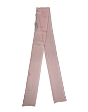 Dolce & Gabbana Light Pink Silk Neck Wrap Shawl Stole 293cm x 19cm Scarf