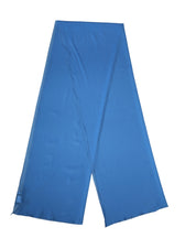 Blue Silk Neck Wrap Shawl Stole 200cm x 64cm Scarf
