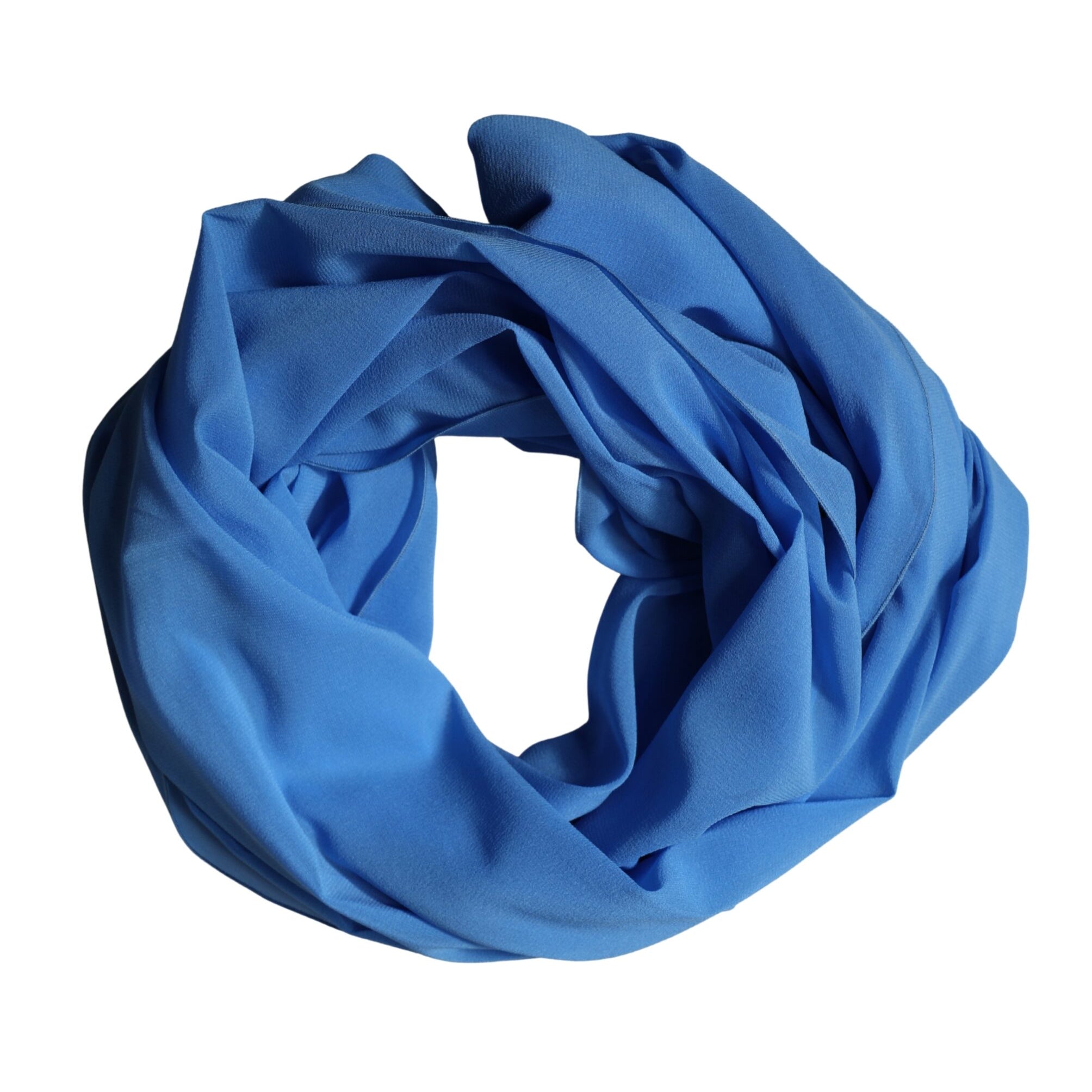 Dolce & Gabbana Blue Silk Neck Wrap Shawl Stole 200cm x 64cm Scarf Dolce & Gabbana