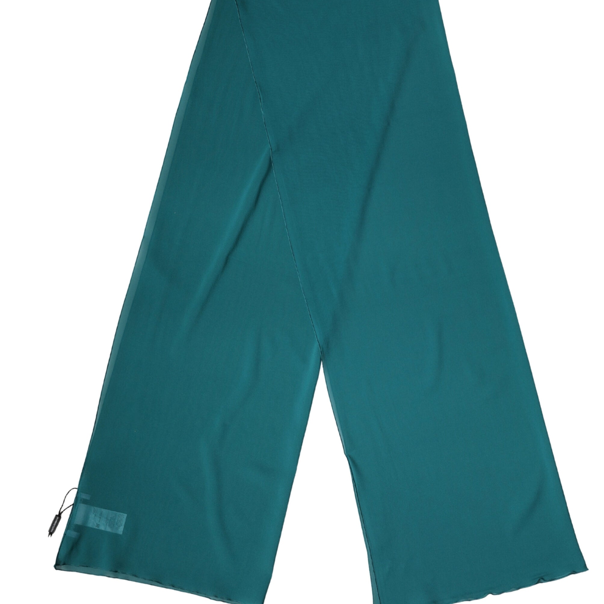 Dolce & Gabbana Blue Green Silk Neck Wrap Shawl Stole 200cm x 64cm Scarf Dolce & Gabbana